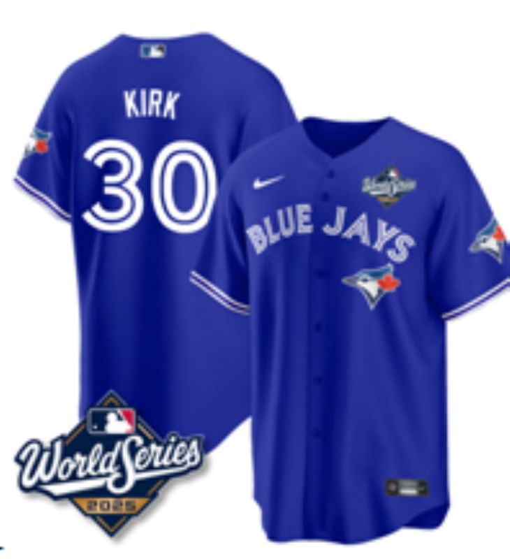 Men 2025 Nike Toronto Blue Jays #30 Kirk blue Game MLB Jersey 01->toronto blue jays->MLB Jersey